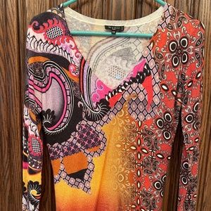 Etro Silk Cashmere V Neck sweater Size 44